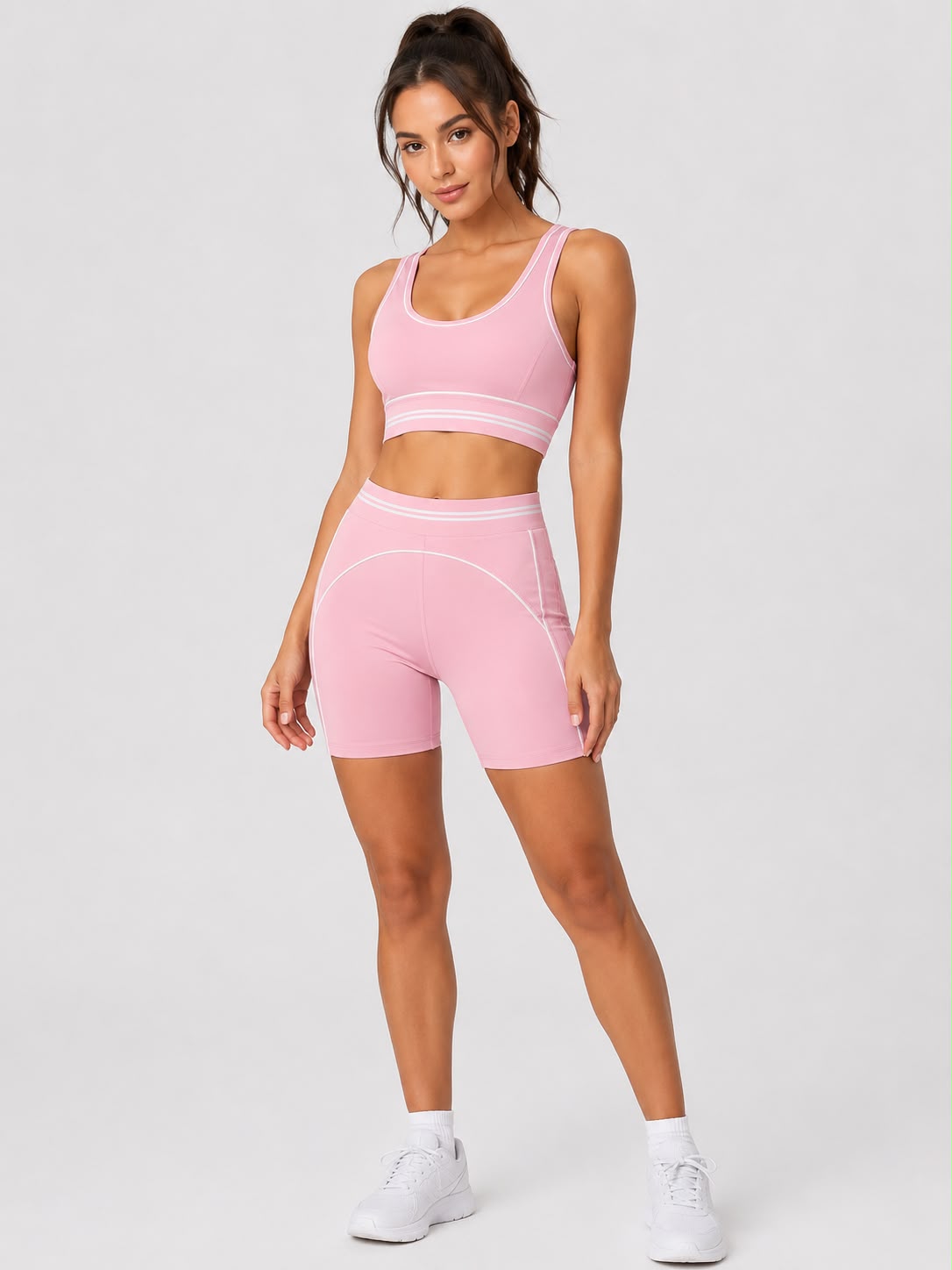 Sports Bra And Gym Shorts Set