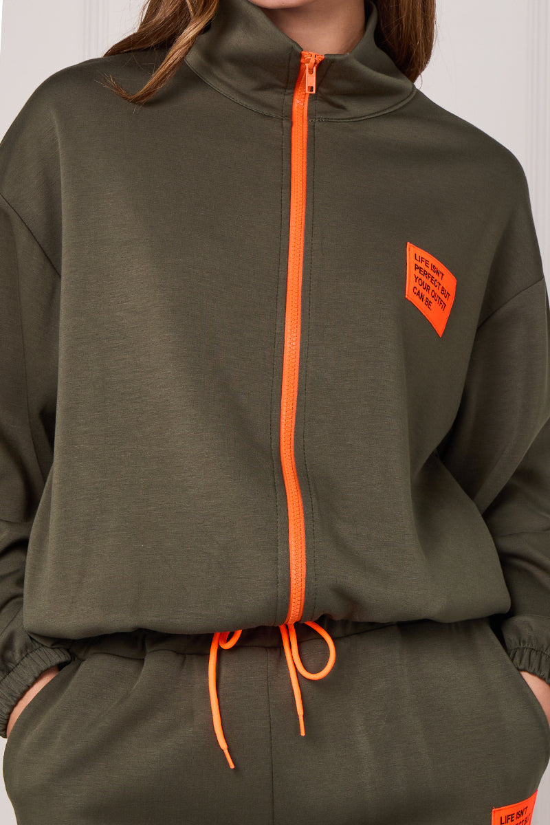 Neon Zip Bomber Lounge Set