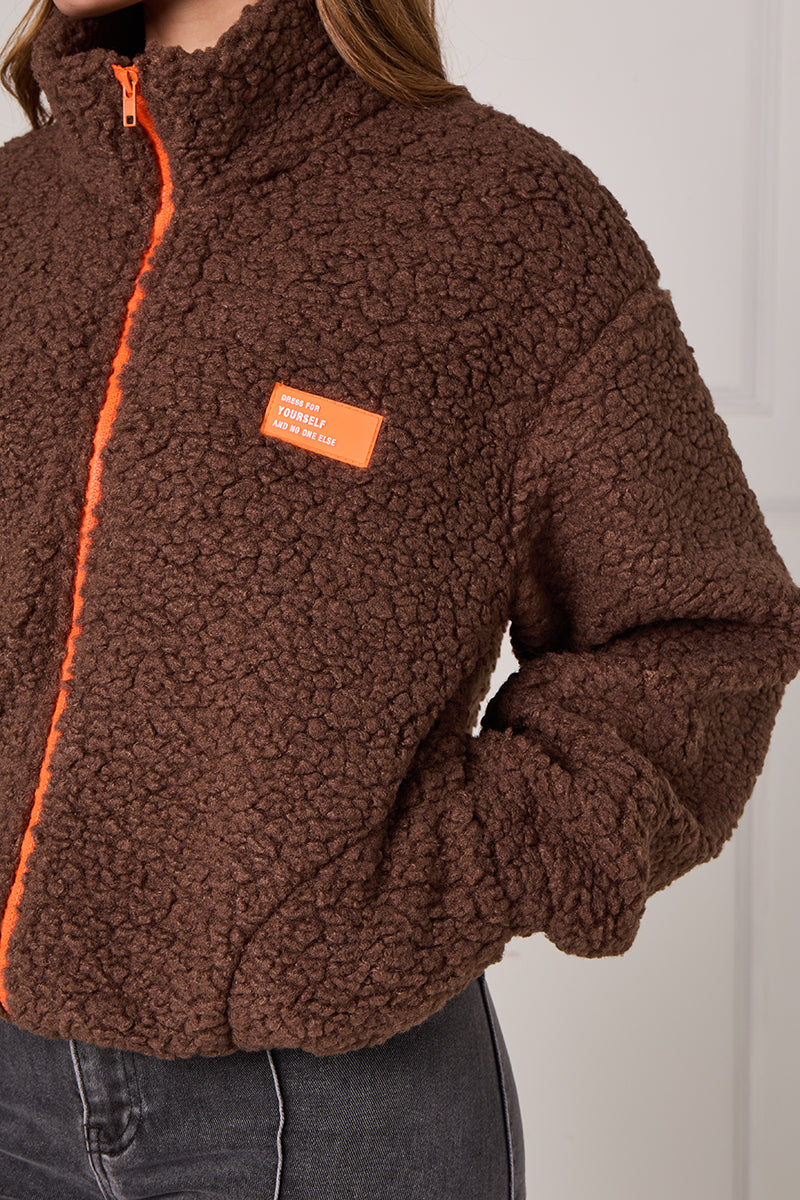 Neon Zip Borg Jackets