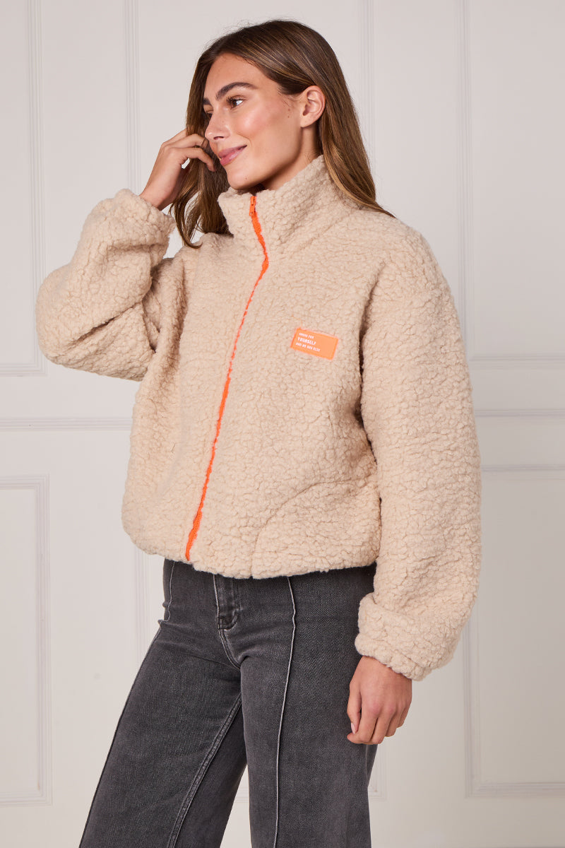 Neon Zip Borg Jackets