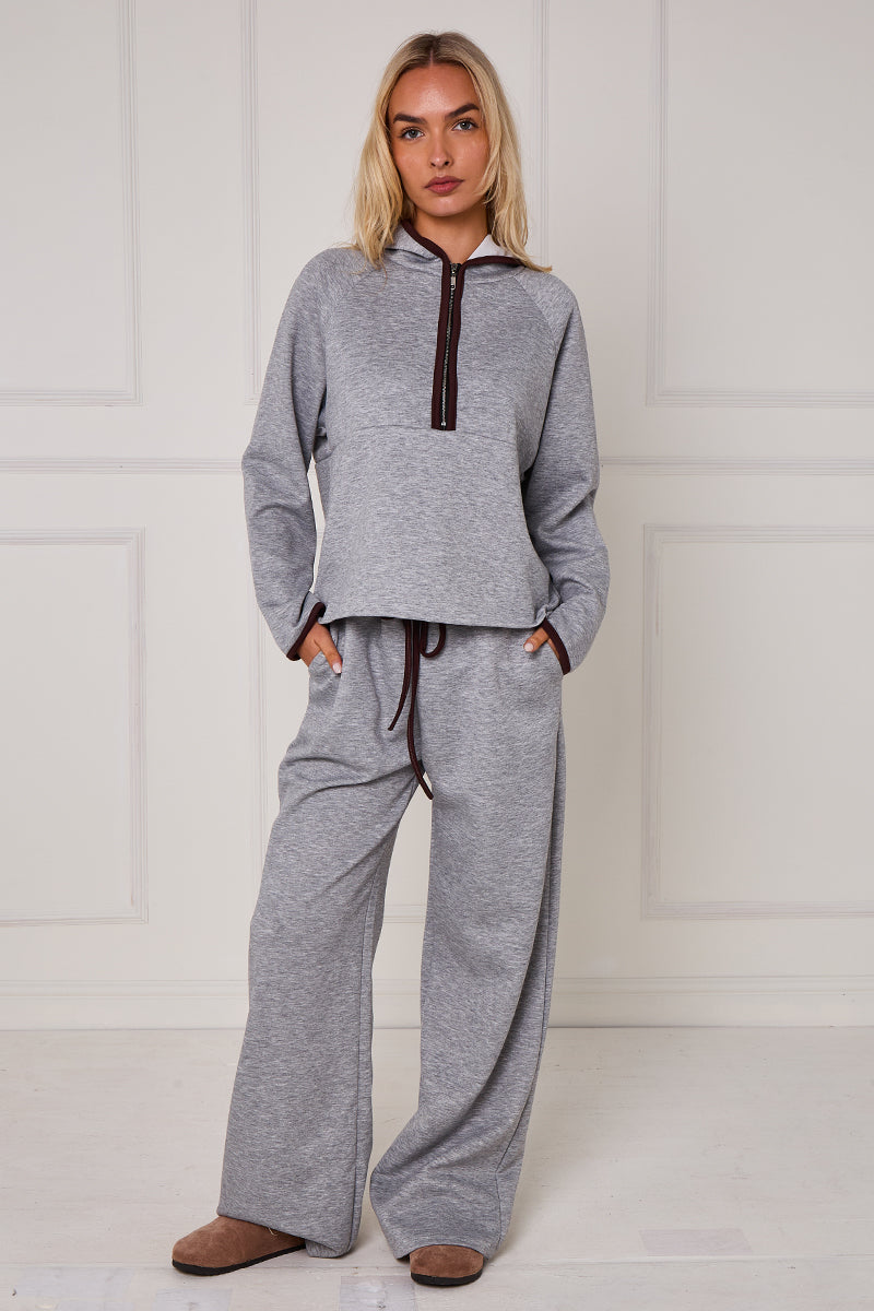 Contrast Band Hooded Lounge Set