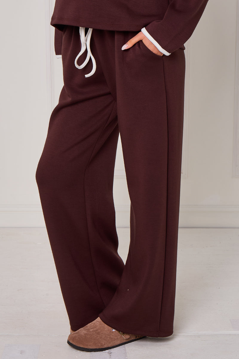 Contrast Band Hooded Lounge Set