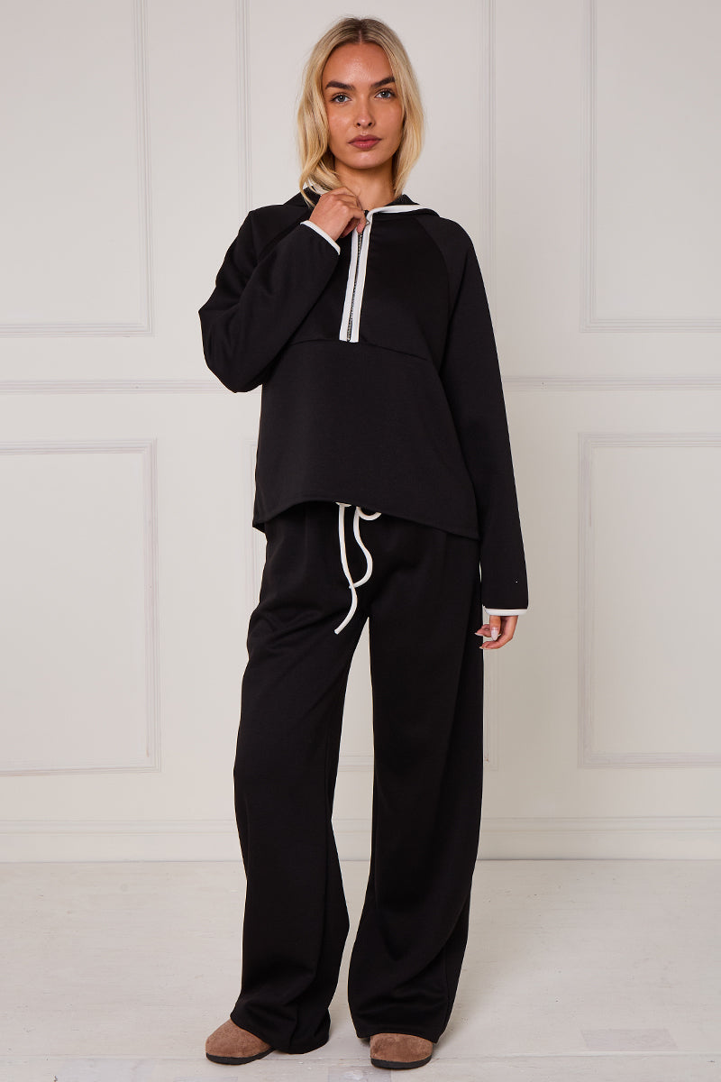 Contrast Band Hooded Lounge Set