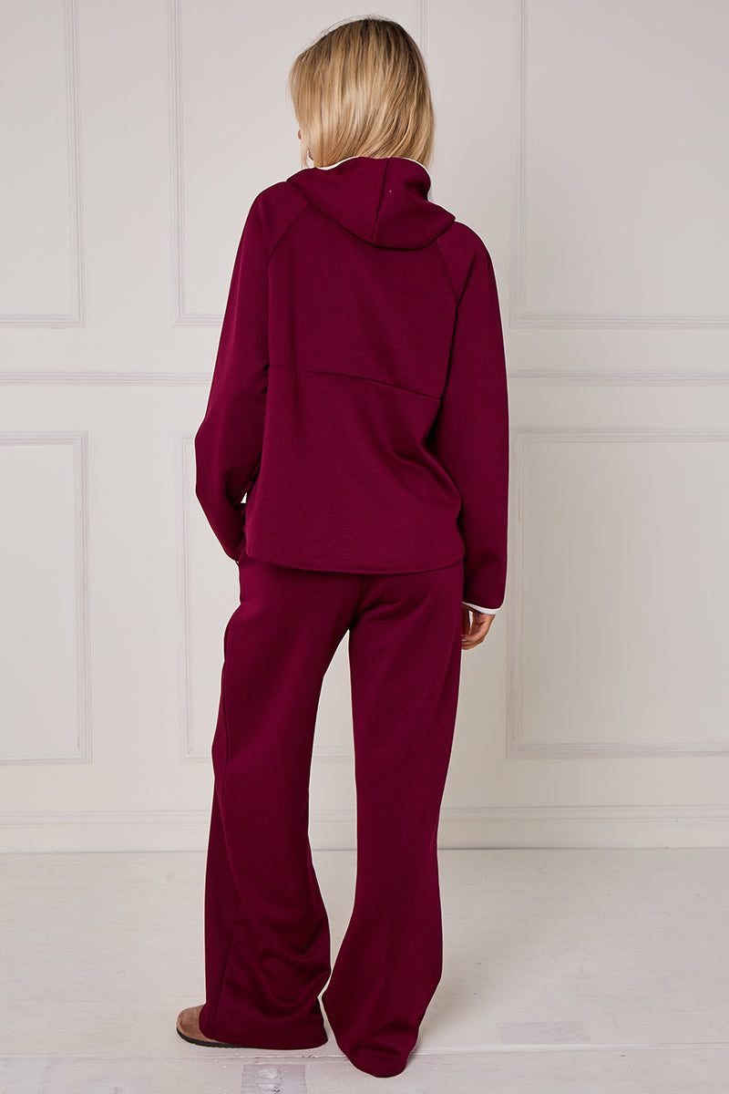 Contrast Band Hooded Lounge Set