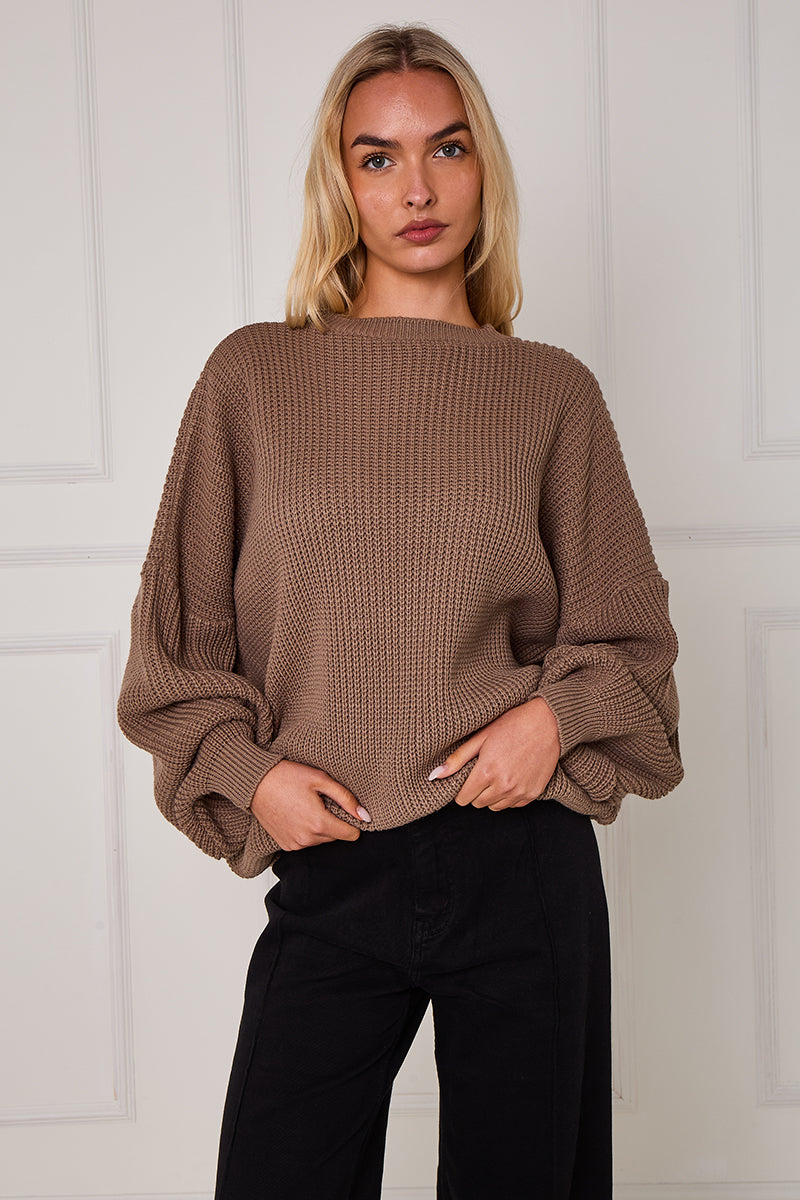 Oversized Plain Chunky Knit Stripe Jumper