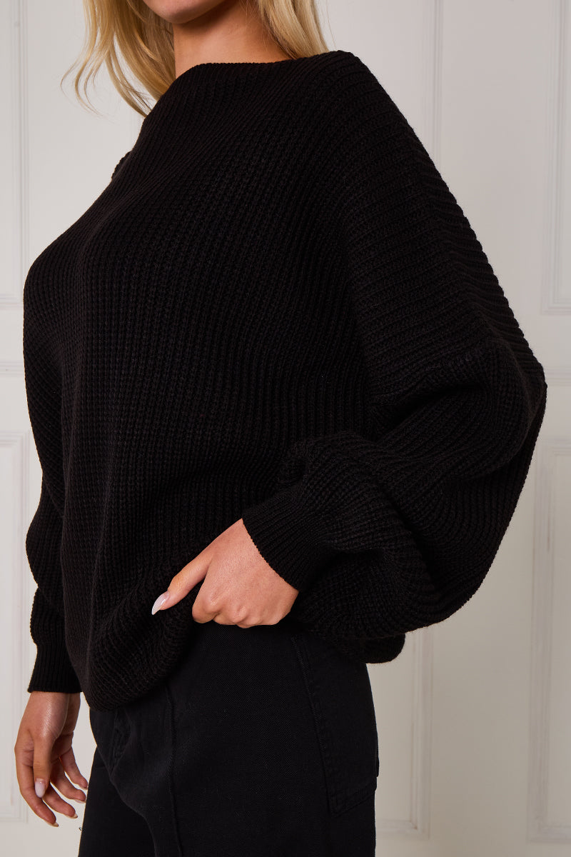 Oversized Plain Chunky Knit Stripe Jumper