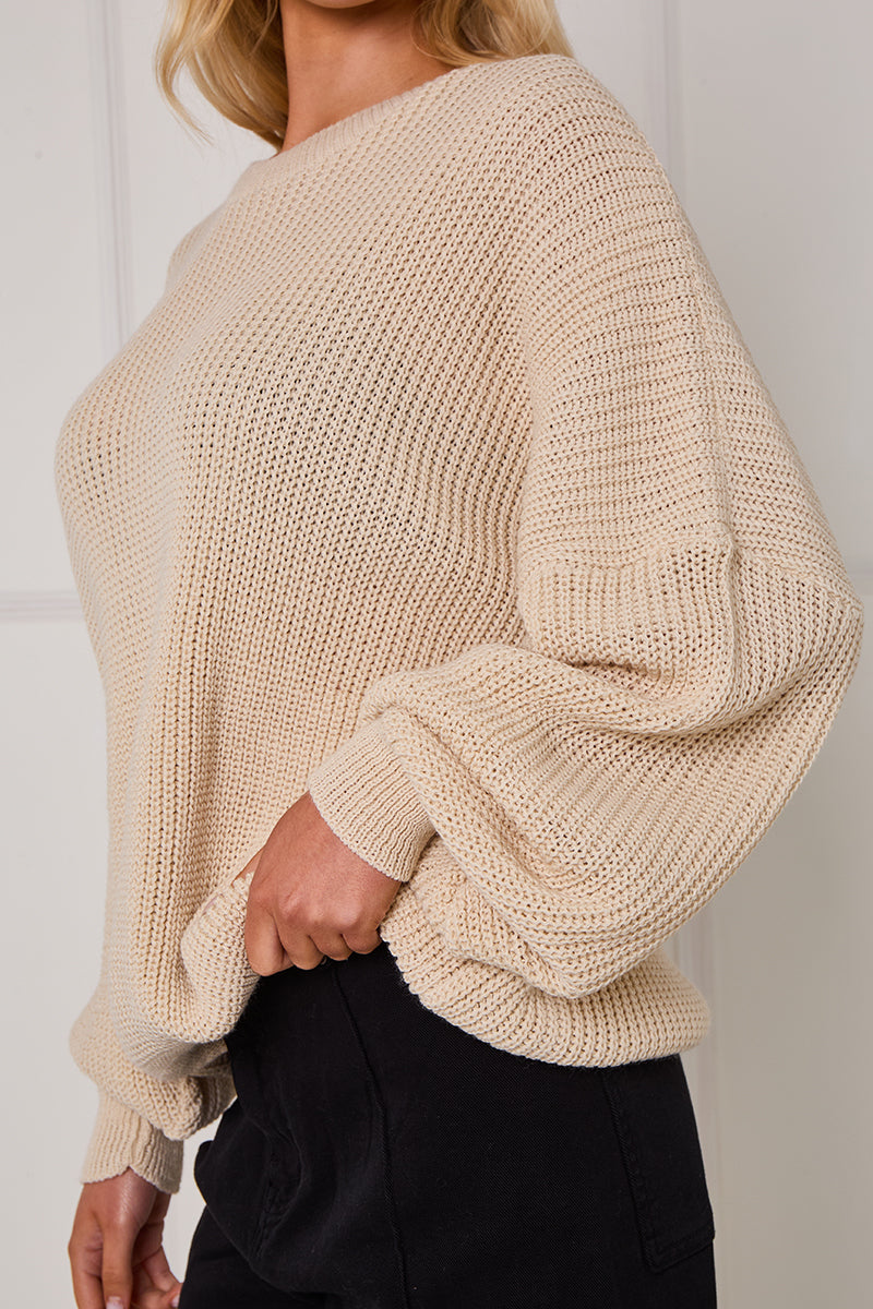 Oversized Plain Chunky Knit Stripe Jumper