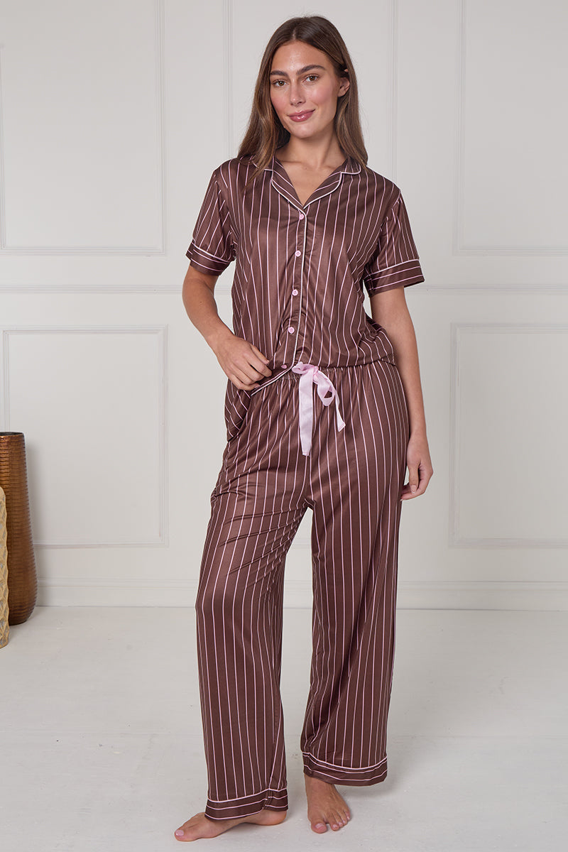Stripe Print Stretchy Comfortable PJ Sets