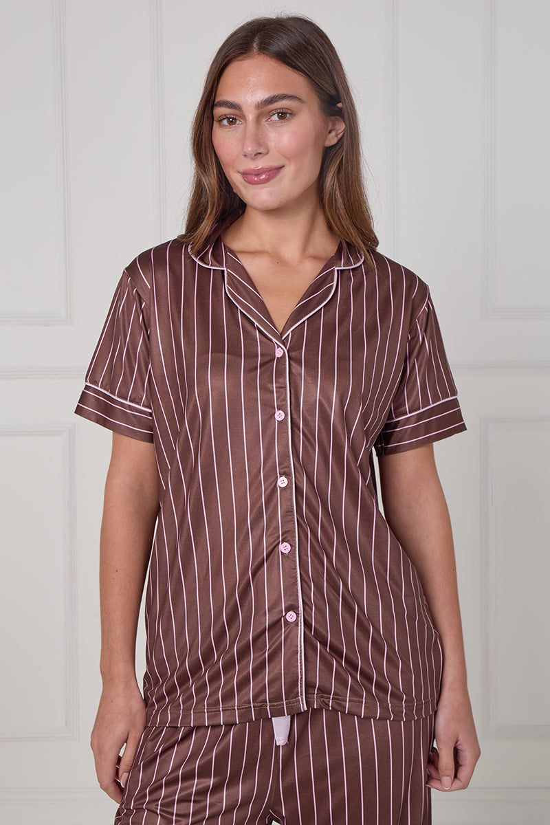 Stripe Print Stretchy Comfortable PJ Sets