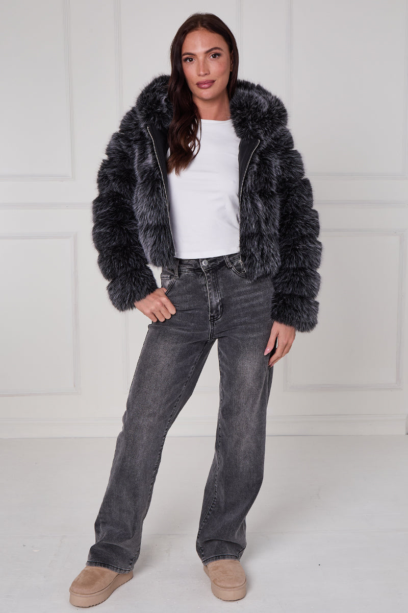 Faux Fur Hooded Jacket