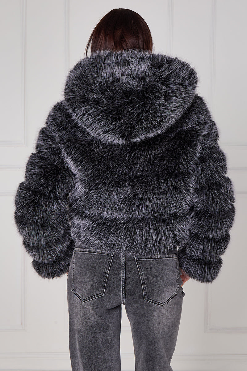 Faux Fur Hooded Jacket