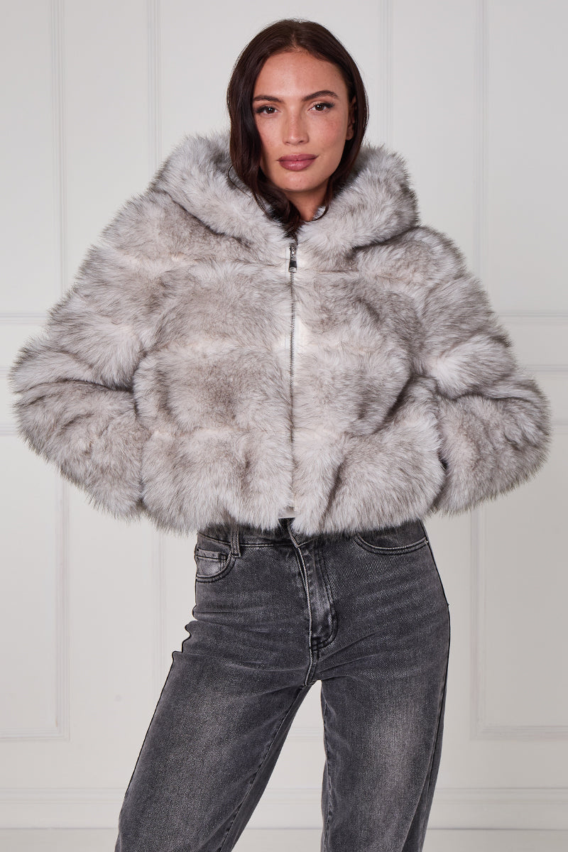 Faux Fur Hooded Jacket
