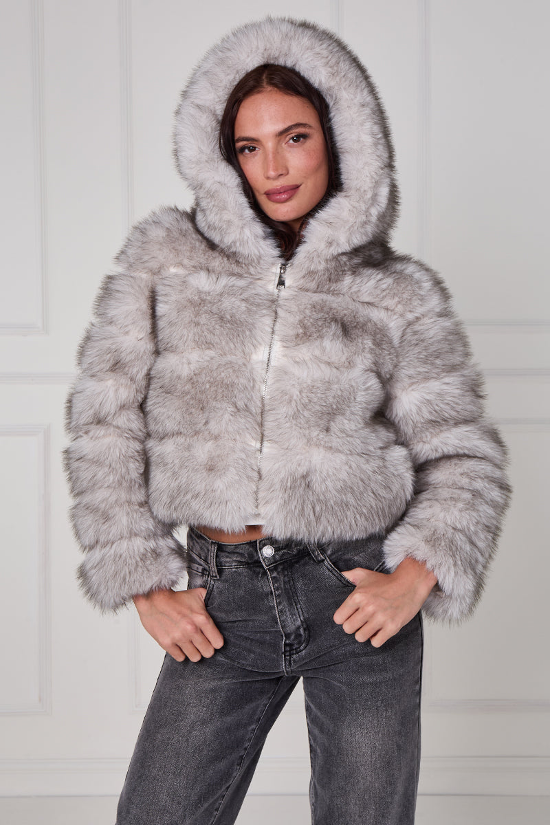 Faux Fur Hooded Jacket
