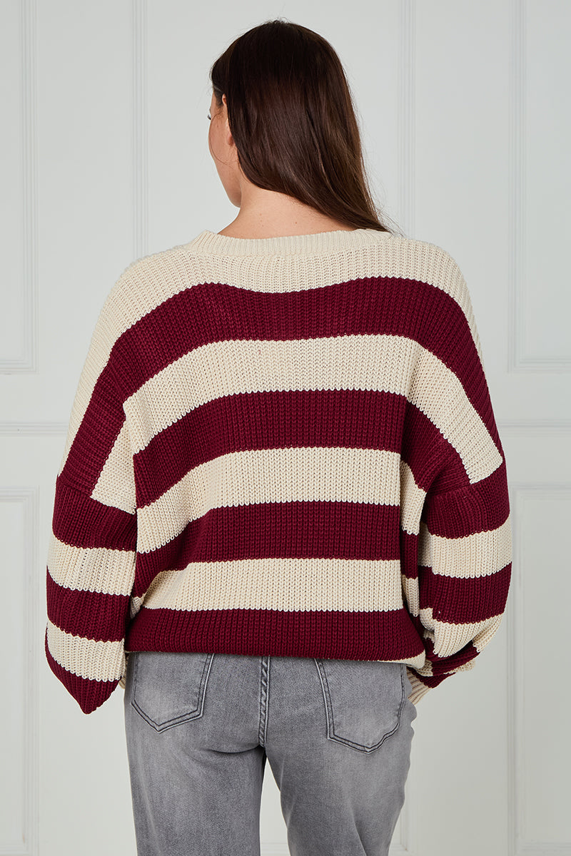 Oversized Chunky Knit Stripe Jumper