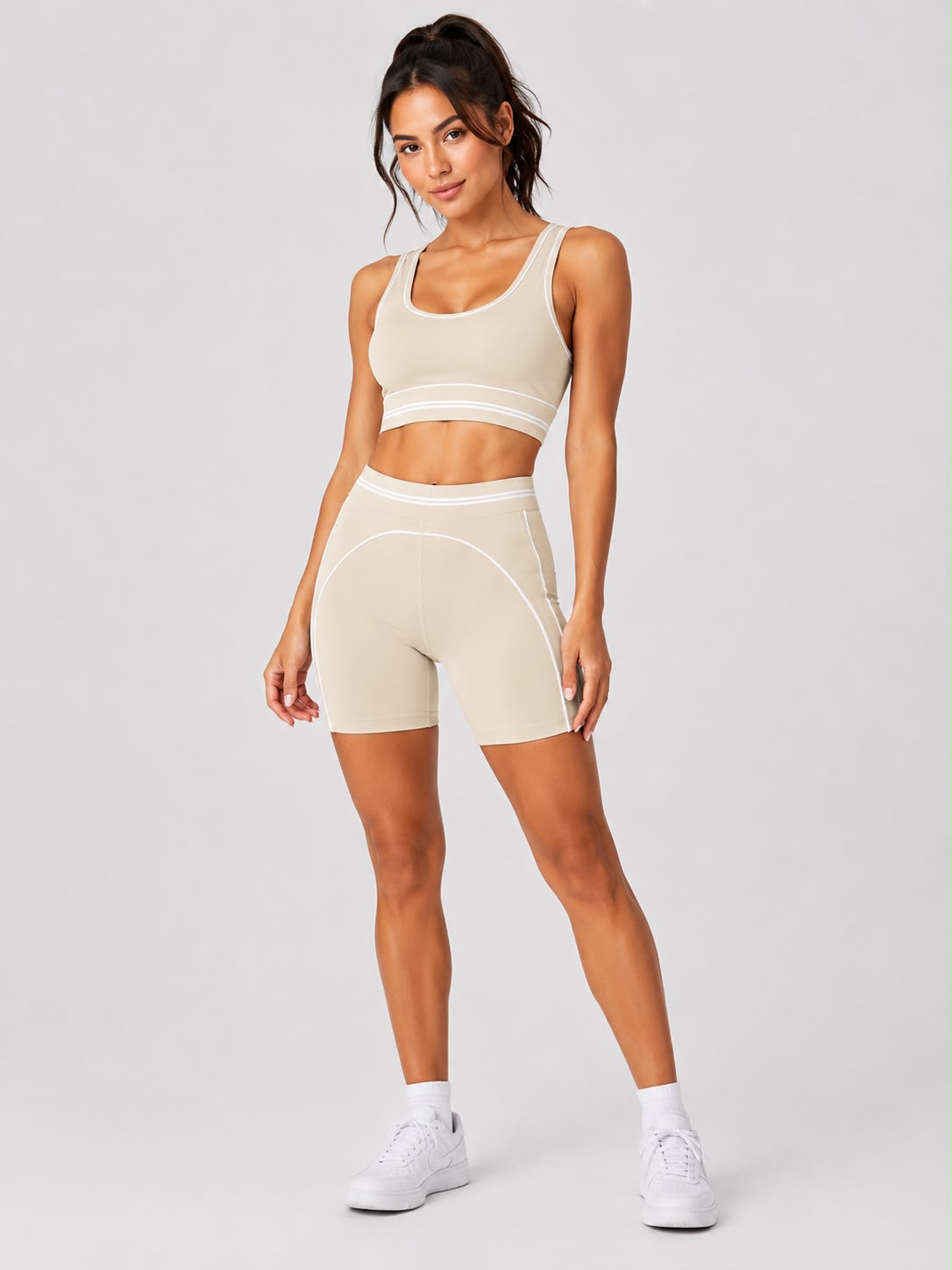 Sports Bra And Gym Shorts Set