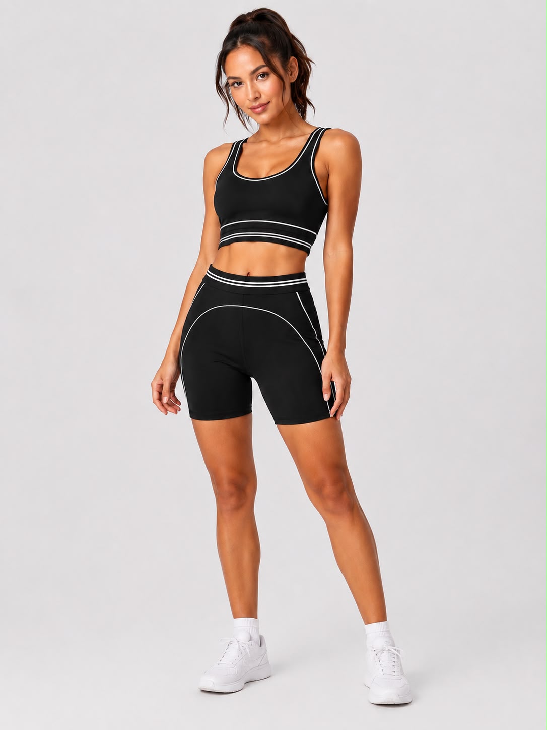 Sports Bra And Gym Shorts Set
