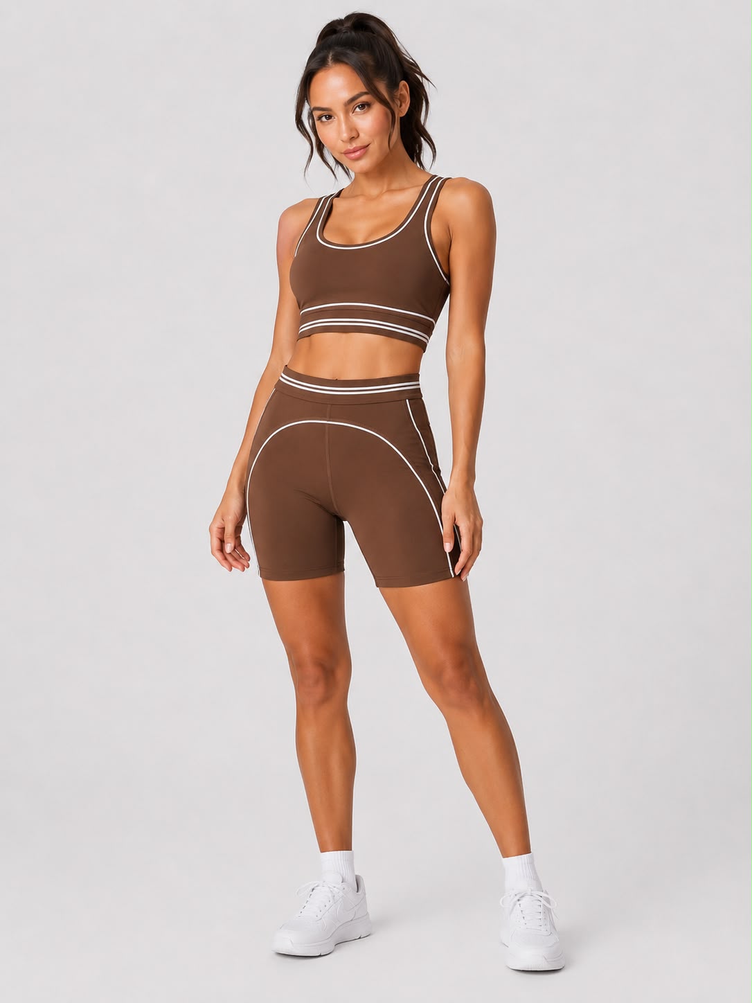 Sports Bra And Gym Shorts Set