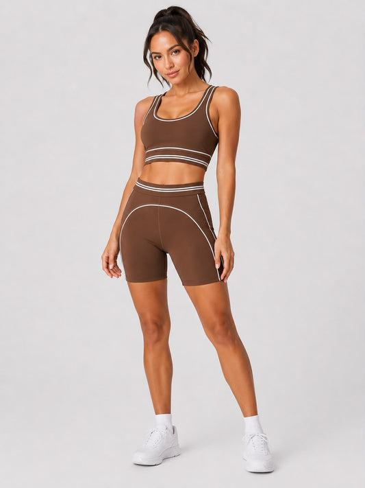 Sports Bra And Gym Shorts Set